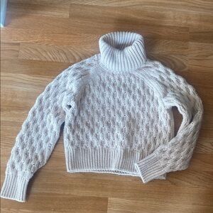 Cozy Cream Cable Knit Turtleneck Sweater
